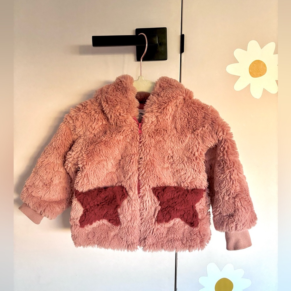 Sovereign Code Girls' Kirby Teddy Fleece Star Hooded Jacket